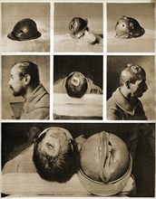 Illustration of the efficiency of the new steel helmets