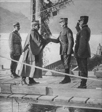 A meeting on the Rhine between Generals Mangin and Marchand