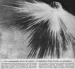 Explosion of a phosphorus bomb