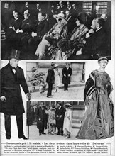 The wedding of Sacha Guitry and Yvonne Printemps.