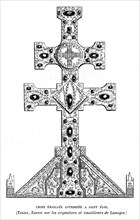 Enamelled cross attributed to Saint Eloi.
