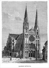 La cathérale de Chartres au moyen-âge.