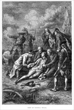 Mort du général Wolfe. James Wolfe (Westerham (Kent), 2 janvier 1727 - Québec, 13 septembre 1759)