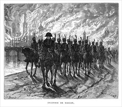 Incendie de Moscou. 1812 (15 septembre) : Grand incendie de Moscou, allumé à l'instigation du