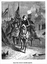 Jeanne d'Arc devant les bastides anglaises.