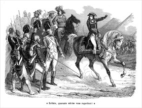 Bonaparte. La bataille des pyramides a lieu le 3 thermidor An VI (21 juillet 1798) entre l'Armée