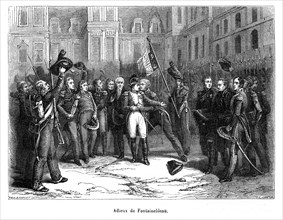 Napoléon. Les adieux de Fontainebleau.