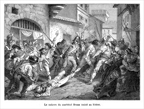 Le cadavre du maréchal Brune traîné au Rhône.