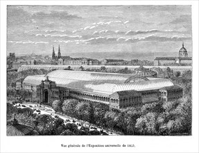 Paris. Vue générale de l'Exposition universelle de 1855.