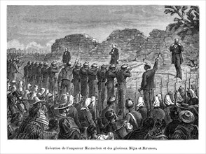 Exécution de l'empereur Maximilien et des généraux Méjia et Miramon. Maximilien Ier du Mexique ou