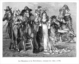 Les Muscadins et les Merveilleuses. Costumes de 1794 à 1796.