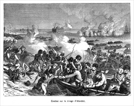 Combat sur le rivage d'Aboukir. La bataille d’Aboukir eut lieu le 1er août 1799 entre l'Armée