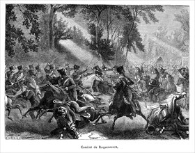 Combat de Roquencourt. 1815.