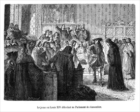 Le jeune roi Louis XIV défendant au Parlement de s'assembler.