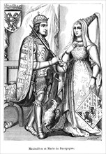 Maximilien et Marie de Bourgogne. Marie de Bourgogne, née à Bruxelles le 13 février 1457 et morte
