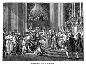 Sacre de Napoléon 1er. 2 décembre 1804 : (Cathédrale Notre-Dame de Paris).