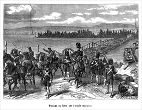 1806. Passage du Rhin par l'armée française. En septembre, Napoléon concentre son armée sur le
