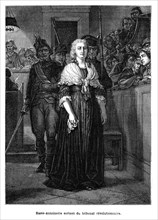 Révolution française. Marie-Antoinette sortant du tribunal révolutionnaire.
