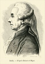 Révolution. Bailly. Jean Sylvain Bailly. Paris 1736 - Paris 1793. Astronome et homme politique