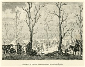 Avril 1814. Bivouac des "ennemis" dans les Champs-Elysées. Les Autrichiens.
- 1er janvier :