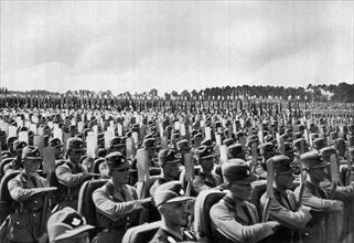 Adolf Hitler. Reichsparteitag 1935. Die Arbeitssoldaten. Le Fête du Parti en 1935. Les soldats du