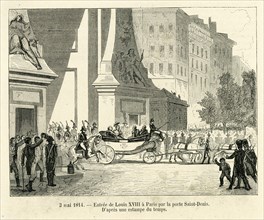 3 mai 1814. Entrée de Louis XVIII à Paris par la porte Saint-Denis.