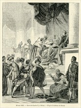 29 mai 1825. Sacre de Charles X à Reims, d'après le tableau de Gérard.