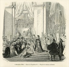 4 décembre 1804. Sacre de Napoléon 1er. D'après le tableau de David.
