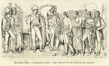 20 octobre 1805. Capitulation d'Ulm. Bas-relief de l'arc du Carrousel, par Cartelier.