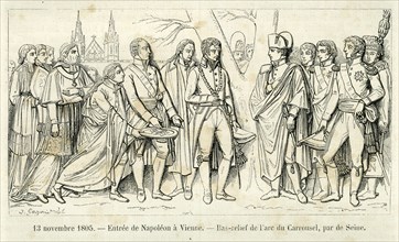13 novembre 1805. Entrée de Napoléon à Vienne. Bas-relief de l'arc du Carrousel, par de Seine.