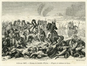8 février 1807. Champ de bataille d'Eylau. D'après le tabelau de Gros.