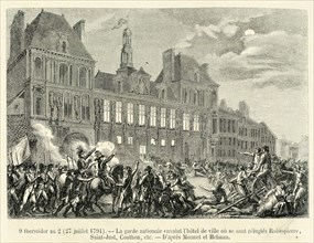 Révolution. 9 thermidor an 2 (27 juillet 1794). La garde nationale envahit l'hôtel de ville où se
