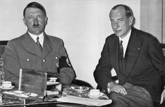 Adolf Hitler. Der Führer und der polnische Außenminister Oberst Beck. Le Führer et le ministre des