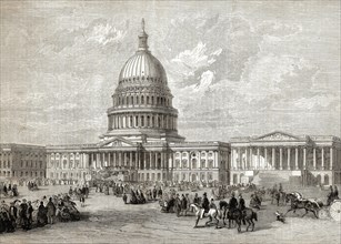 Election présidentielle aux Etats-Unis. La place du Capitole, le 8 novembre 1864.