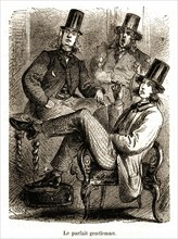 Caricature. La vie quotidienne des Anglais. Angleterre. Le parfait Gentleman (1864).