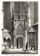 Autriche. Portail de l'église  Saint-Etienne, à Vienne  (1864).