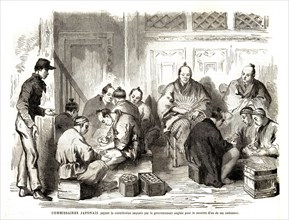 1864. Commissaires japonais payant la contribution imposée par le gouvernement anglais pour le