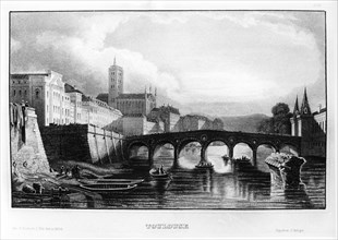 Toulouse. Le pont Neuf qui traverse la Garonne.