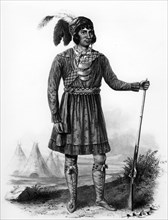 Indiens. Aseola, chef Séminole. 1836.