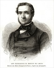 Drouyn de L'Huys (1805-1881), Ministre des Affaires Etrangères (1864).