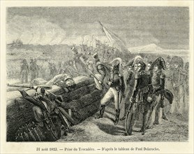 31 août 1823. Prise du Trocadéro, d'après le tableau de Paul Delaroche. Après le congrès de Vérone
