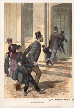 Le Petit Journal (supplément Illustré) du Samedi 22 octobre 1892. N° 100. Elèves. Rentrée des