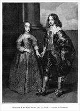 Guillaume II et Marie Stuart par Van Dick.