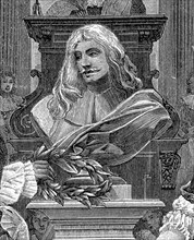 Le triomphe de Molière, d'après Joseph Blanc. Gravure.