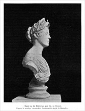 Buste de la Malibran, par Bériot. María-Felicia García, surnommée la Malibran, (24 mars 1808 à