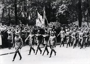 22 août 1937. L'armée allemande. Défilé des cadets prussiens. Ph. Hoffmann.