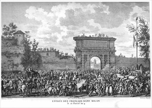 Epopée napoléonienne. Napoléon 1er. Entrée des Français dans Milan, le 25 Floréal de l'An IV.