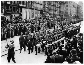 18 mars 1939. Entrée des troupes allemandes à Prague. République tchèque.