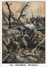 Mitrailleurs héroïques dans les tranchées de Verdun