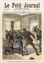 Furious man in the office of the Seine Prefecture in France
